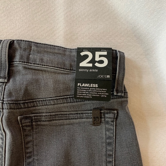 Joe's Skinny Ankle Flawless Jeans, Size 25, Charcoal Grey - Picture 3 of 11